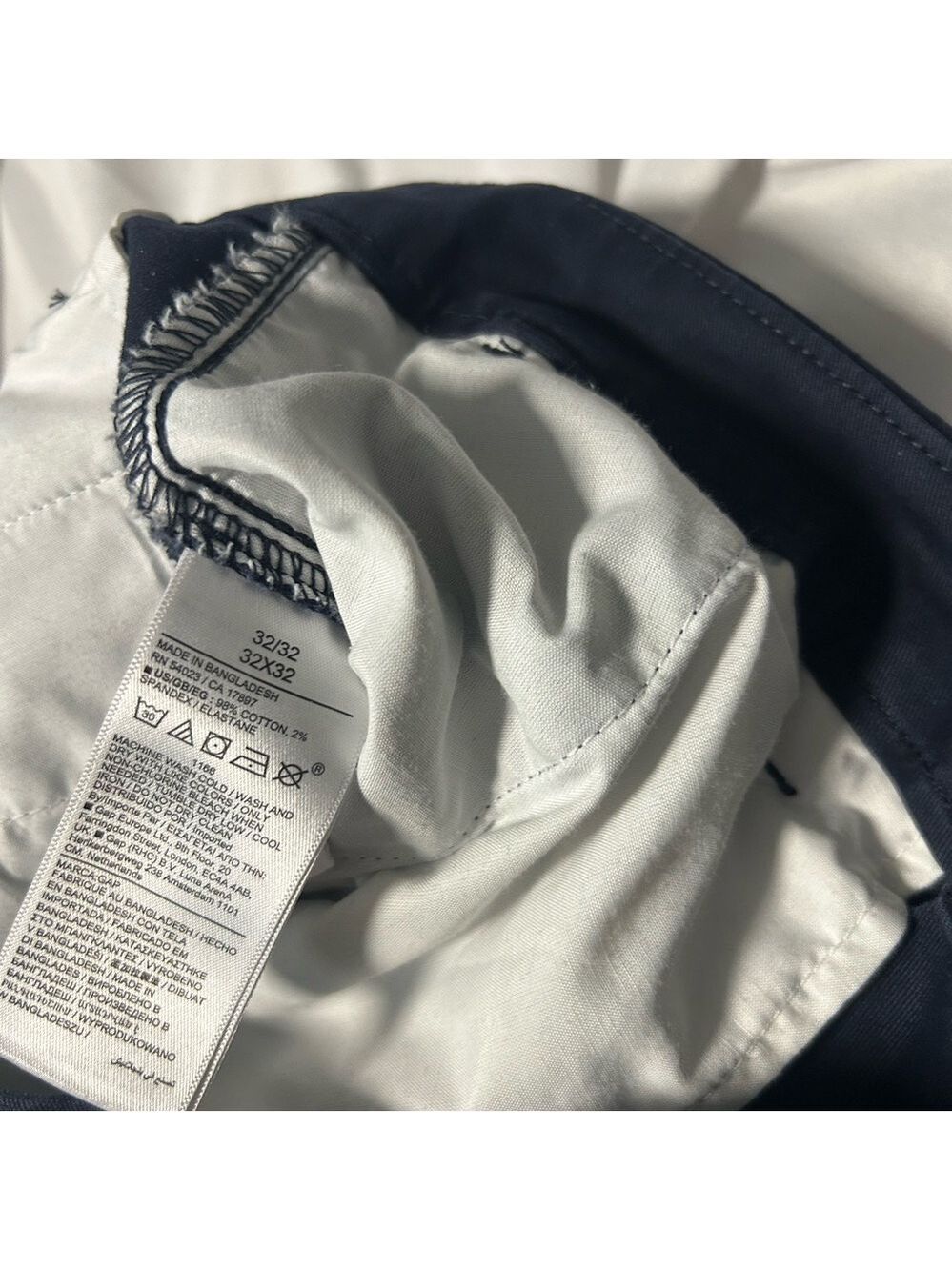 GAP Essential Khaki Skinny Pants Men's 33x32 Navy Casual Stretch Stylish - Picture 4 of 10